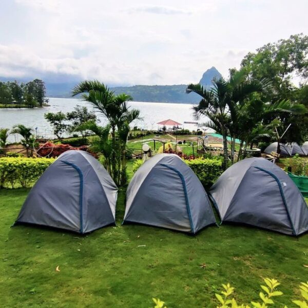 Camping tents at Pawna Lake by Tripsy Holiday