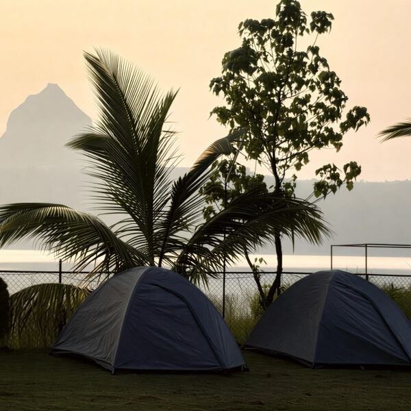 BBQ dinner at Pawna Lake camping location 1