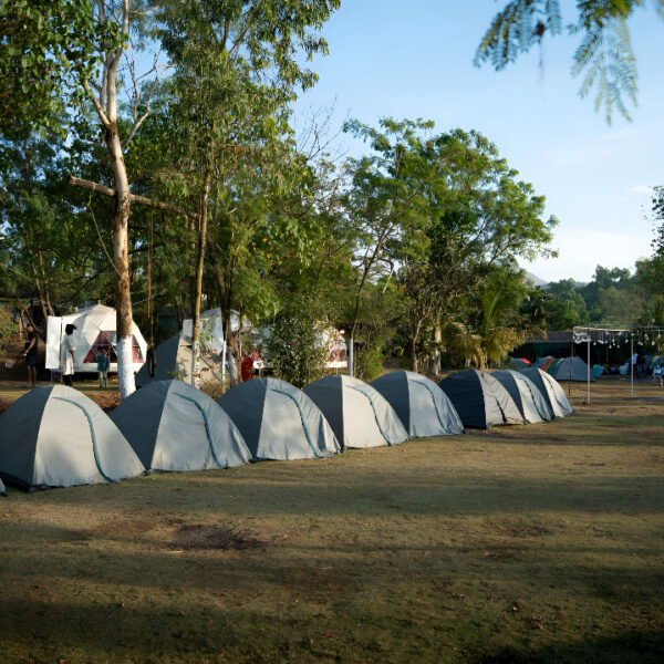 Lakeside camping at Pawna Lake location 1